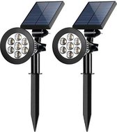 FEDEC Verstelbare Solar Tuinverlichting - 2 stuks