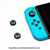 Thumb Grips | Thumb Sticks | Gaming Thumbsticks | Geschikt voor Nintendo Switch & Lite | 1 Set = 2 Thumbgrips | Beertjes | Zwart met Blauw/Groen