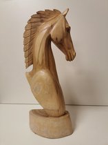 Paardenhoofd - Hout - 50cm.