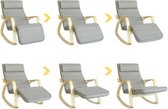 kwaliteit -  Schommelstoel Met Voetensteun - Verstelbare Ligstoel - Relaxstoel - Fauteuil - Berkenhout - 150 kg belastbaar - modern - industrieel - stoel - SALE - L&B Luxurys