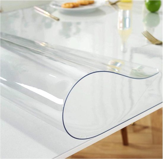 Lenx Tafelbeschermer glashelder 2,2 mm - Tafelzeil - 90x120 cm breed - 100% Transparant - Hoge kwaliteit - Lenx