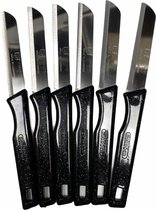 Solingen-schilmes-met kartel- vlijmscherpe Messen set 6-delig van roesvrij staal(Zwart)/Made in Germany