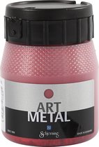 Hobbyverf Metallic, Lava rood, 250 ml/ 1 fles
