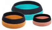 Set van 3 Jute opberg manden - laag - opberger Paasdecoratie