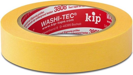 Kip 3808 Fineline Tape Washi-Tec 24mm rol 50m Geel - Kip