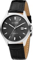 Olympic OL72HSL065 Baltimore Horloge - Leer - Zwart - 40mm