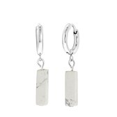 Lulu Jewels - White Howlite stalen oorbellen