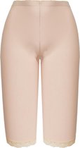 Dames legging 2 pack tot onder de knie met kant randje zwart en  beige XXL
