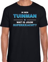 Ik ben tuinman wat is jouw superkracht - t-shirt zwart voor heren - tuinman kado shirt L