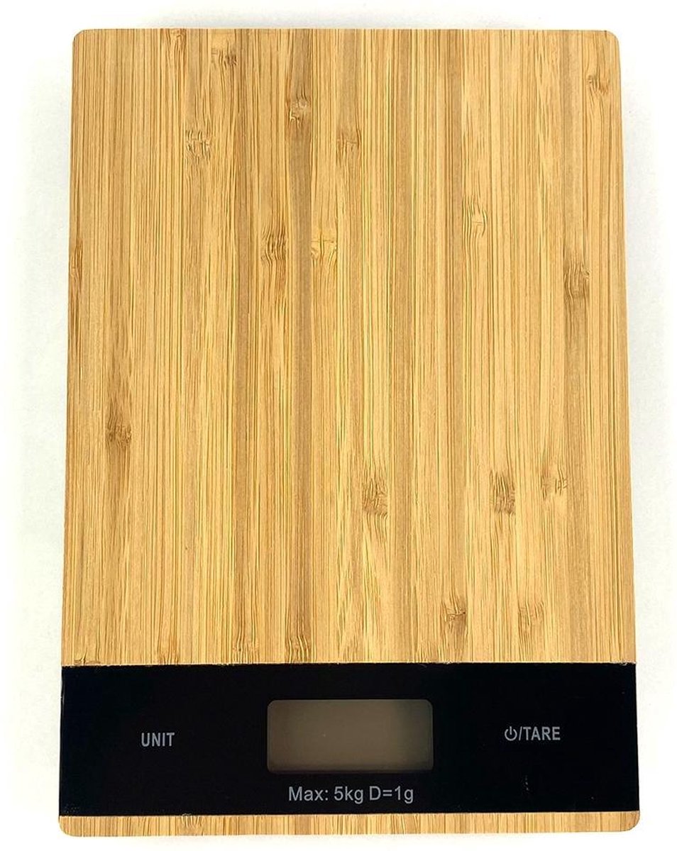 WDMT™ Bamboe Digitale Keuken Weegschaal - Inclusief Batterijen
