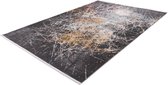 Artist Vloerkleed Kunst Vintage look Cross Woven Tapijt Karpet - 120x170 - Paars - Zwart - Beige