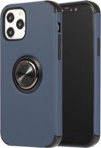 Hoes met vingerring iPhone 12 / iPhone 12 Pro - Blauw