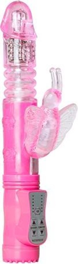 Vibromasseur papillon poussant - Rose | Godemichet | Vibrateur | Pnis |  Pompe  pnis... | bol