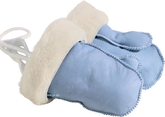 Gants Tricotées pour Enfant Moufles épais d'hiver avec Cordon