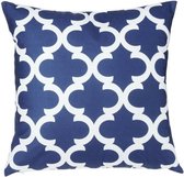 Sierkussen - kussenhoes - blauw - geometrisch
