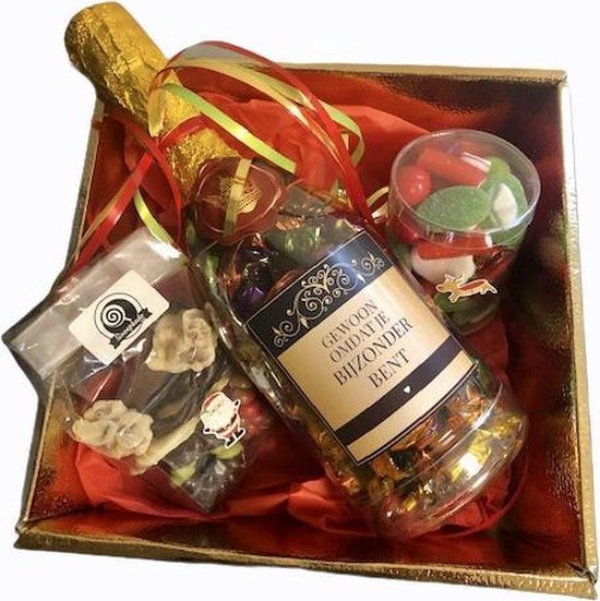 Kerst Kerstcadeau Cadeau Kado Kerst Chocolade Champagnefles