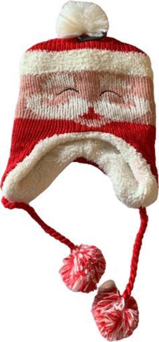 Muts - Kerstman - Multicolor - Polyester - Maat 62-68