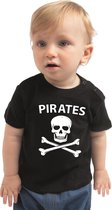 Piraten t-shirt / verkleed shirt zwart voor peuter - unisex - jongens / meisjes - piraten kostuum / verkleedkleding 98