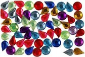 Gekleurde plak diamantjes 5mm 150x stuks - Hobby en knutsel materiaal