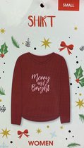 Kerst shirt - Donker Rood - Vrouw - Small