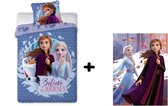 Disney Frozen dekbedovertrek katoen + fleecedeken PROMOpack