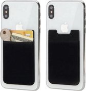 Zelfklevende-Creditcard Holder- Kaarthouder-Mobiele Telefoon( RFID protectie) Bank card Wallet Phone | Zwart