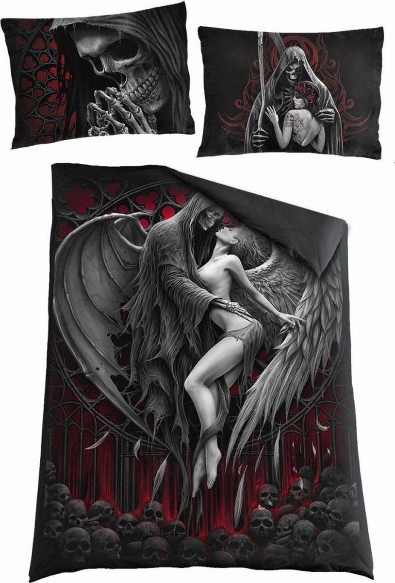Spiral Dead Kiss Unisex Beddengoed - meerkleurig - Standard