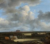 Jacob van Ruisdael, Gezicht op Haarlem met bleekvelden,  ca. 1670 – 1675 op canvas, afmetingen van dit schilderij zijn 60 X 100 CM