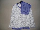 Dames pyjama bloemen print katoen en polyester paars M