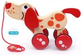 ZaCia Trek Hondje - Walk-a-long Puppy - Houten Hondje - Houtenspeelgoed - Educatief Speelgoed - Dalmatier