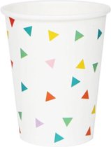 Gobelets jetables Triangles multicolores