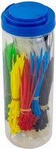 Kraftmann 80873 kabelbinder Ladder cable tie Nylon Zwart, Blauw, Groen, Rood, Wit, Geel 450 stuk(s)