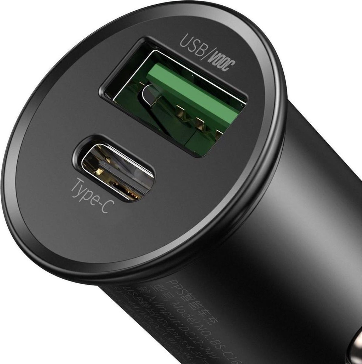 Autolader USB-C en USB-A - dual USB autolader car charger 36W | bol.com