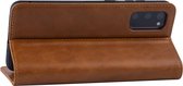 Bruin hoesje Samsung Galaxy S20 - Book Case - PU leather