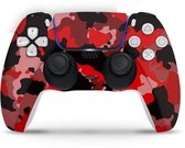 Playstation 5 Controller Skin Camouflage Rood Sticker
