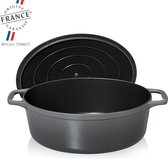 Chasseur braadpan 33cm ovaal Caviaar, gietijzer 7,10l