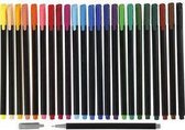 Fineliners - Diverse kleuren - lijndikte 0,6-0,7mm - 24 stuks