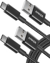 Anker Nylon USB-C naar USB-A kabel (1,8M) - 2 pack