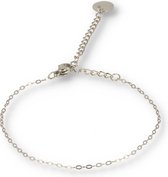 My Bendel Schakelarmband 1,4 mm - ovaal zilverkleurig - Minimalistische zilverkleurige schakelarmband - Met luxe cadeauverpakking