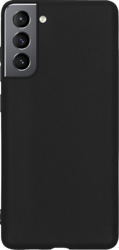 Coque Samsung S21 avec 2x Protecteur d'écran - Coque Samsung Galaxy S21 - Coque en Siliconen Samsung S21 avec 2x Protecteur d'écran - Zwart