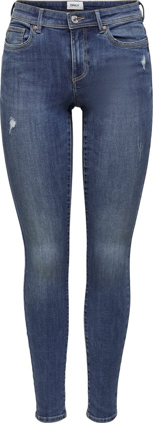 ONLY ONLWAUW MID SKINNY BJ114-3 NOOS Dames Jeans - Maat W28 X L34 | bol.com