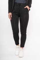 ICHI Pantalon Zwart Streep