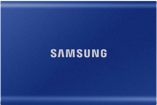 Samsung Portable T7 - Externe SSD - USB C 3.2 - Inclusief USB C en USB A kabel - 500 GB - Blauw