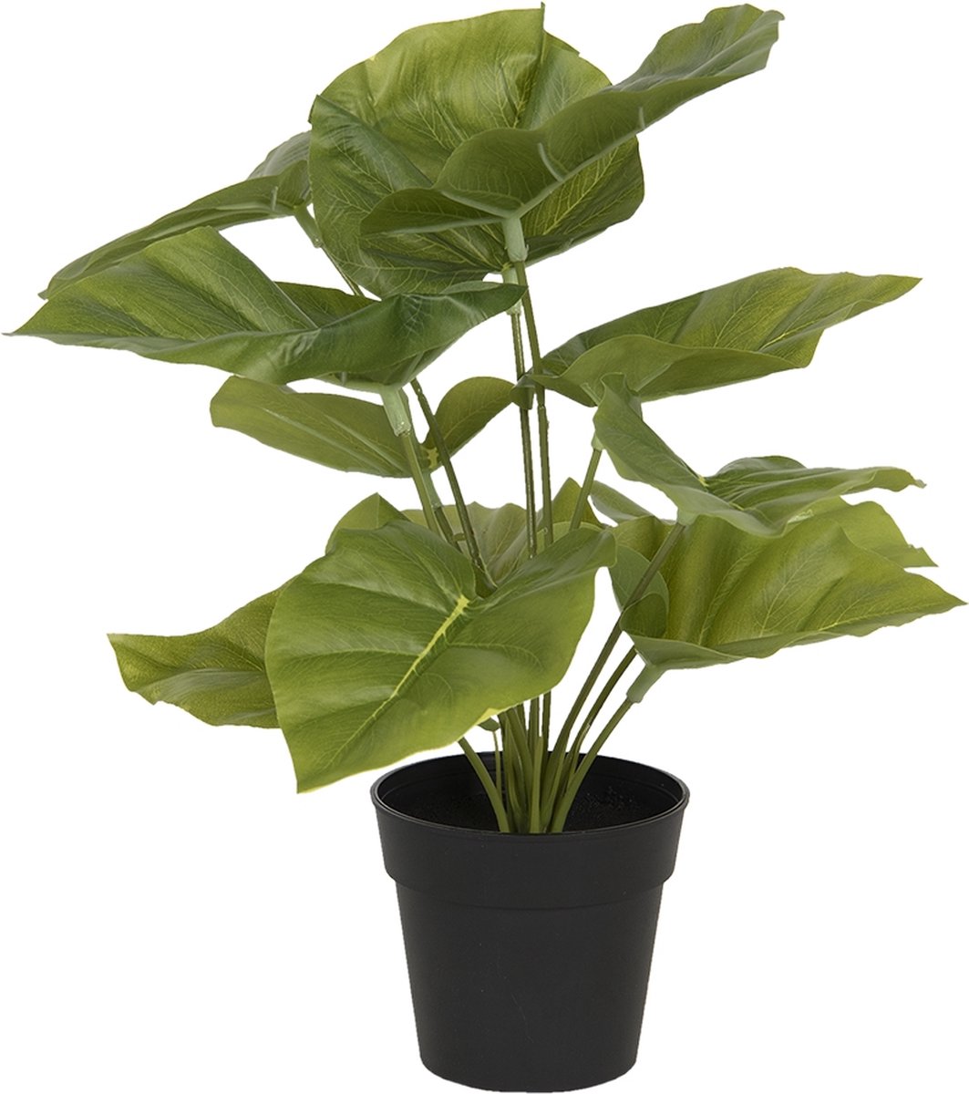 Kunstbloem 34 cm Groen Kunststof Foam Rond Kunstplant Nepplant Nepbloem