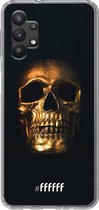 6F hoesje - geschikt voor Samsung Galaxy A32 5G -  Transparant TPU Case - Gold Skull #ffffff