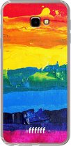 6F hoesje - geschikt voor Samsung Galaxy J4 Plus -  Transparant TPU Case - Rainbow Canvas #ffffff