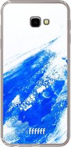6F hoesje - geschikt voor Samsung Galaxy J4 Plus -  Transparant TPU Case - Blue Brush Stroke #ffffff