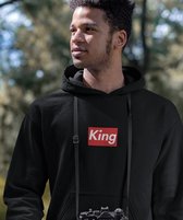King / Queen Hoodie Supremely (King - Maat 4XL) | Koppel Cadeau | Valentijn Cadeautje voor hem & haar