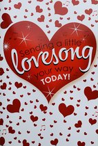 Valentijn tip - Valentijnskaart met Muziek - Sending a little lovesong your way  incl. envelop