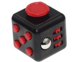 foto van Fidget cube | Fidget Toys | Friemelkubus | Rood/zwart